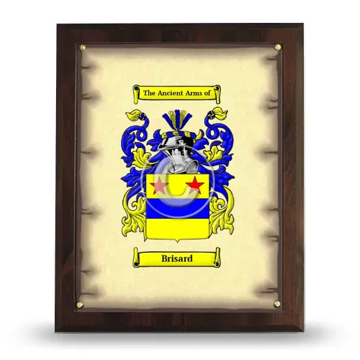 Brisard Coat of Arms Plaque