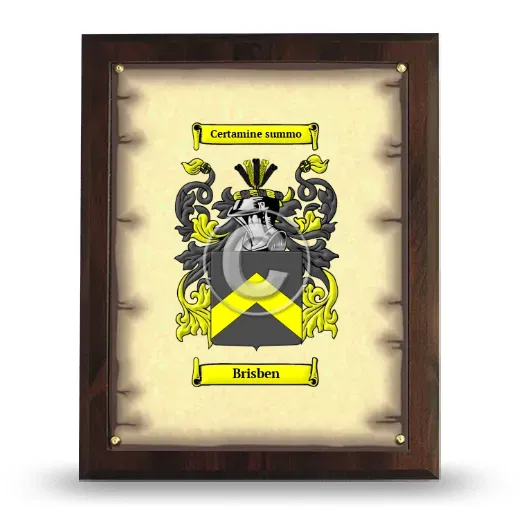 Brisben Coat of Arms Plaque