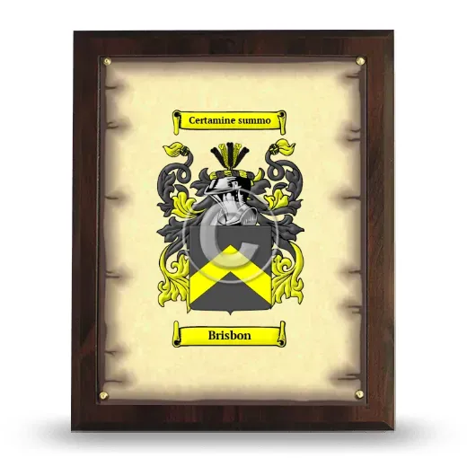 Brisbon Coat of Arms Plaque