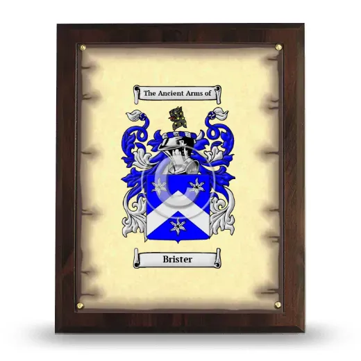 Brister Coat of Arms Plaque