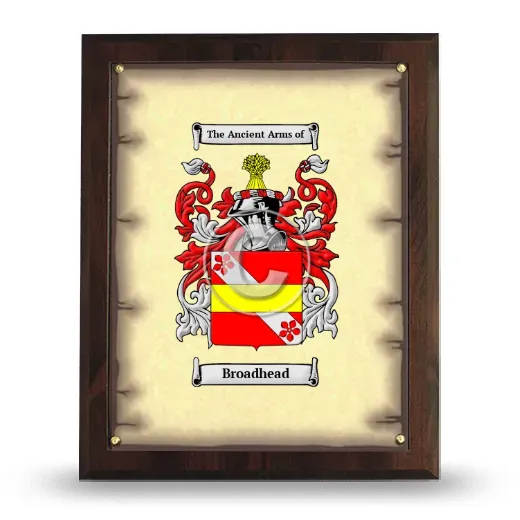 Broadhead Coat of Arms Plaque