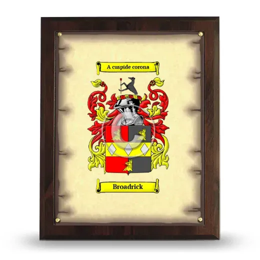 Broadrick Coat of Arms Plaque