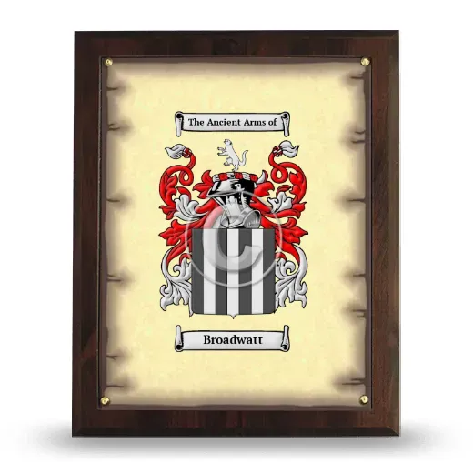 Broadwatt Coat of Arms Plaque