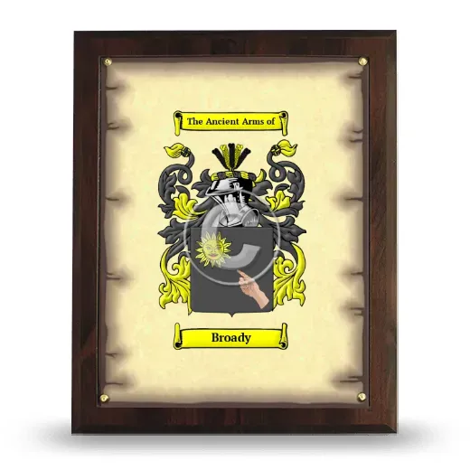 Broady Coat of Arms Plaque