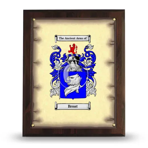 Broat Coat of Arms Plaque
