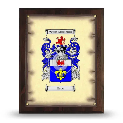 Broc Coat of Arms Plaque