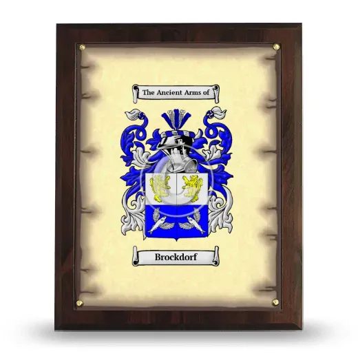 Brockdorf Coat of Arms Plaque