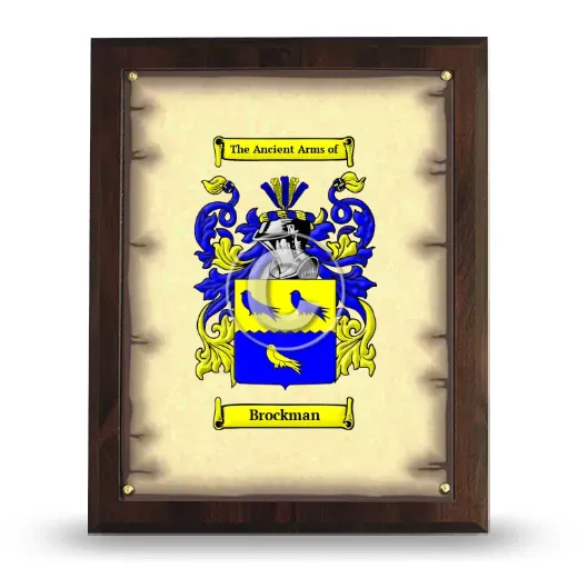 Brockman Coat of Arms Plaque
