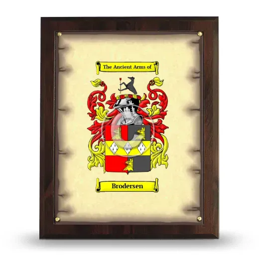 Brodersen Coat of Arms Plaque
