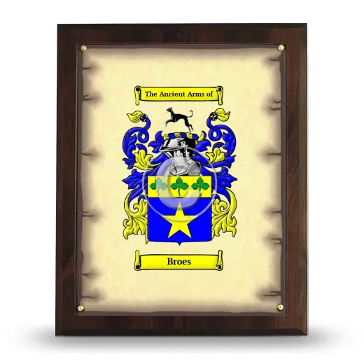 Broes Coat of Arms Plaque
