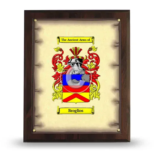 Broglios Coat of Arms Plaque