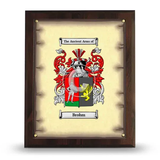 Brohm Coat of Arms Plaque
