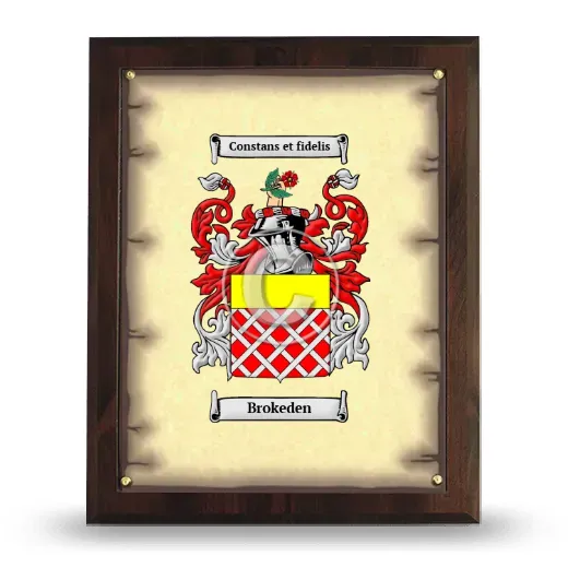 Brokeden Coat of Arms Plaque