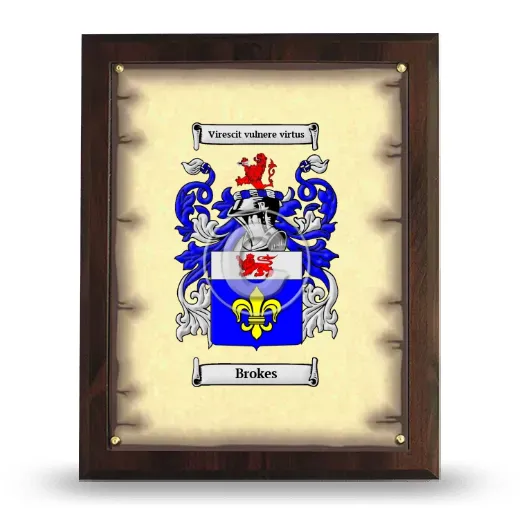 Brokes Coat of Arms Plaque