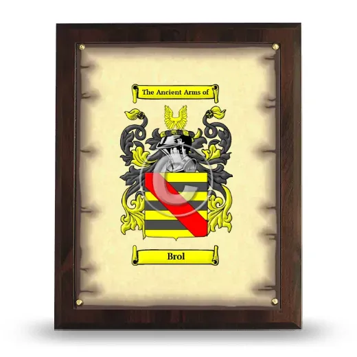 Brol Coat of Arms Plaque