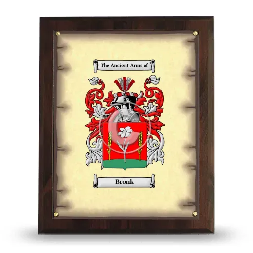 Bronk Coat of Arms Plaque