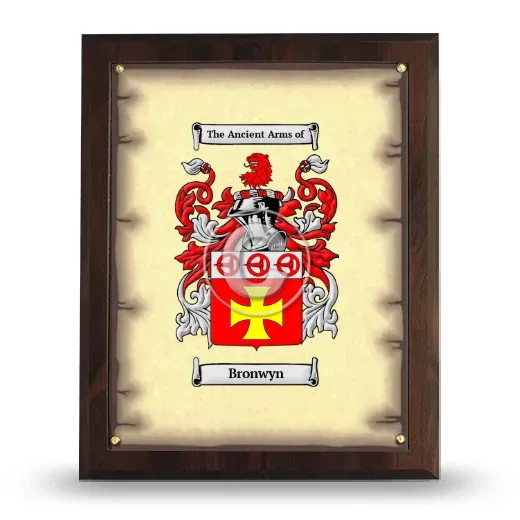 Bronwyn Coat of Arms Plaque