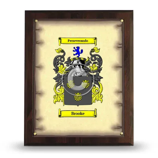 Brooke Coat of Arms Plaque