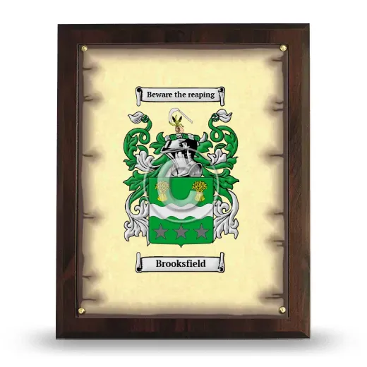 Brooksfield Coat of Arms Plaque