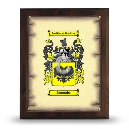 Broombe Coat of Arms Plaque