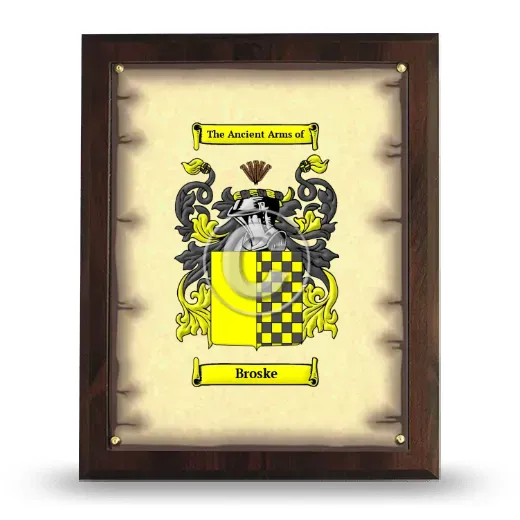 Broske Coat of Arms Plaque