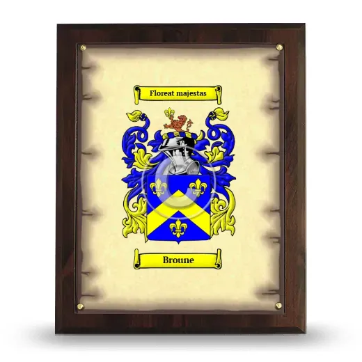 Broune Coat of Arms Plaque
