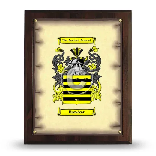 Browker Coat of Arms Plaque
