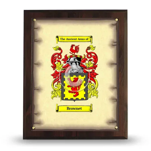 Brownet Coat of Arms Plaque