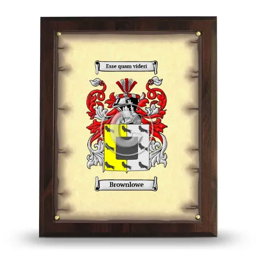 Brownlowe Coat of Arms Plaque