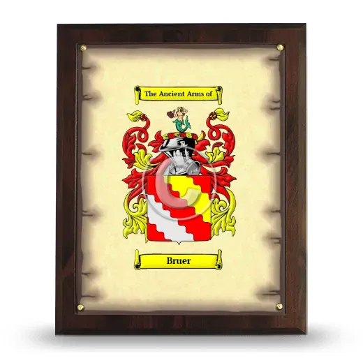 Bruer Coat of Arms Plaque