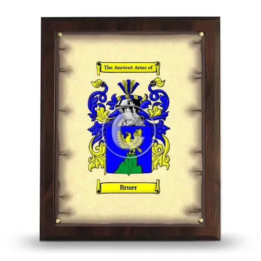 Bruer Coat of Arms Plaque