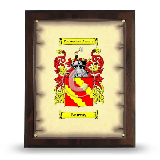 Brueray Coat of Arms Plaque