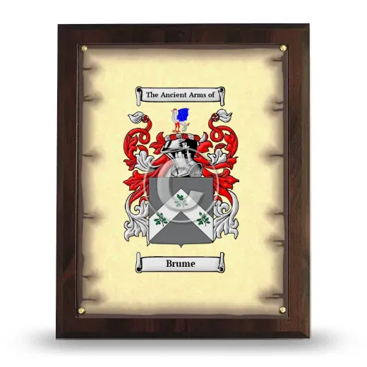 Brume Coat of Arms Plaque