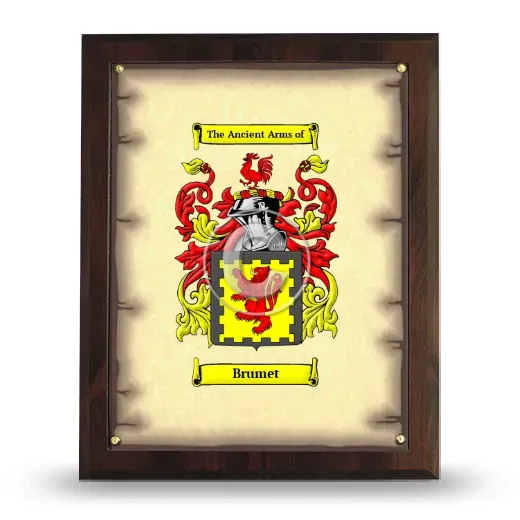 Brumet Coat of Arms Plaque