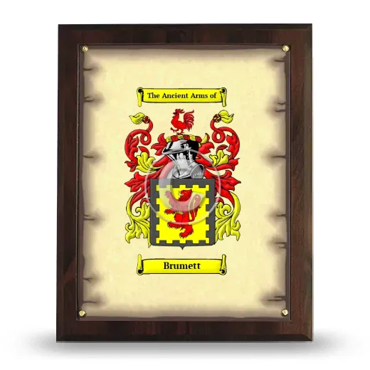 Brumett Coat of Arms Plaque