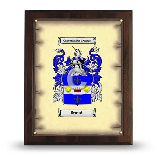 Brumit Coat of Arms Plaque