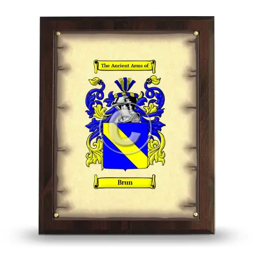 Brun Coat of Arms Plaque