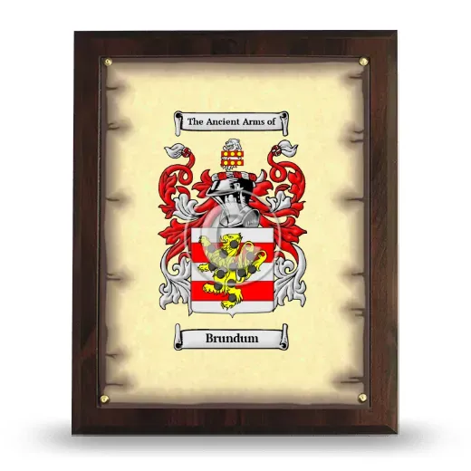 Brundum Coat of Arms Plaque