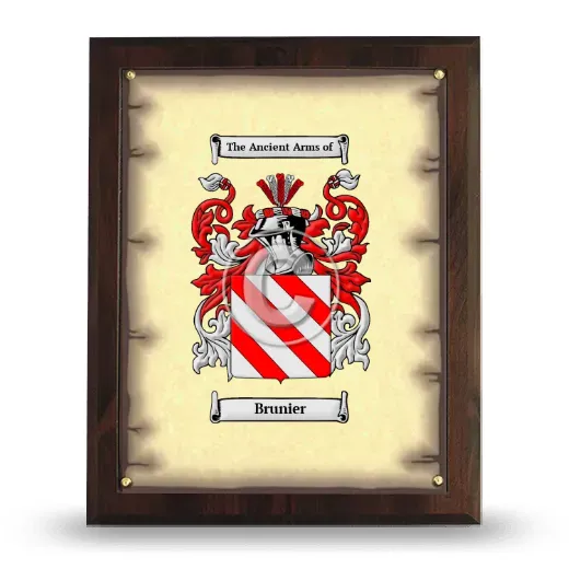 Brunier Coat of Arms Plaque