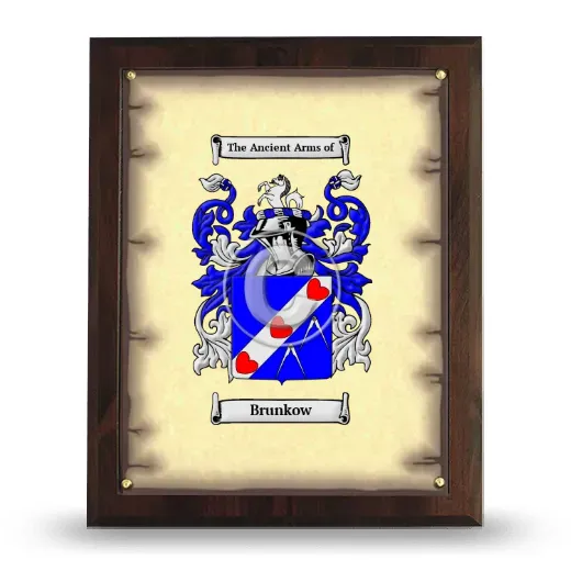 Brunkow Coat of Arms Plaque