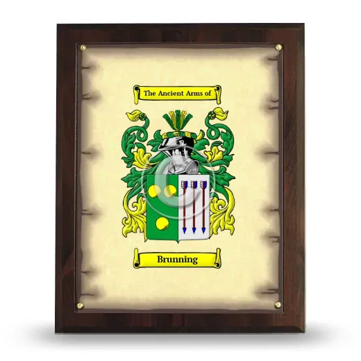 Brunning Coat of Arms Plaque