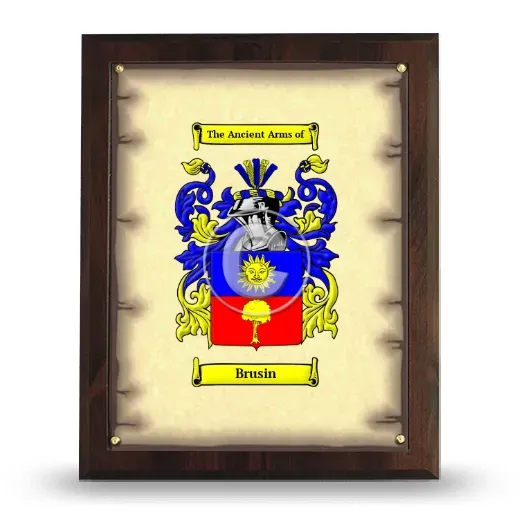 Brusin Coat of Arms Plaque