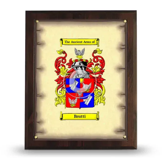 Brutti Coat of Arms Plaque