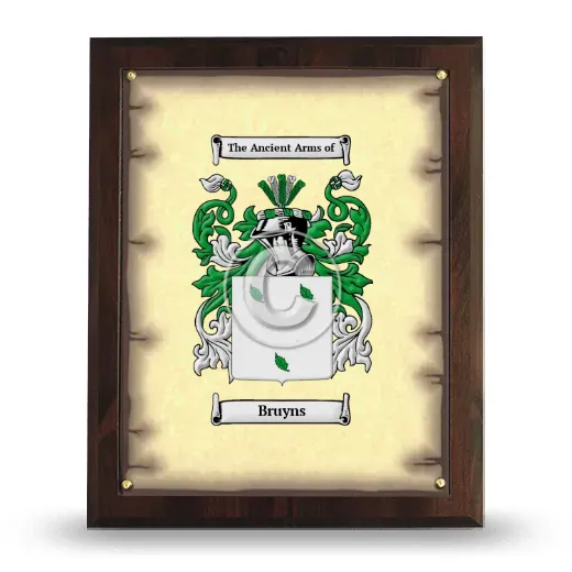Bruyns Coat of Arms Plaque