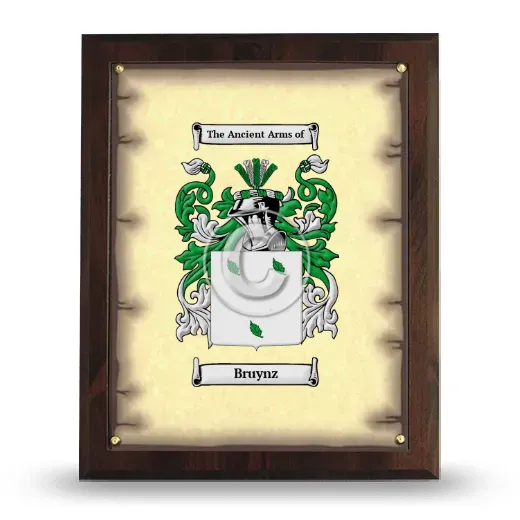 Bruynz Coat of Arms Plaque