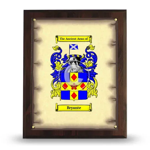 Bryante Coat of Arms Plaque