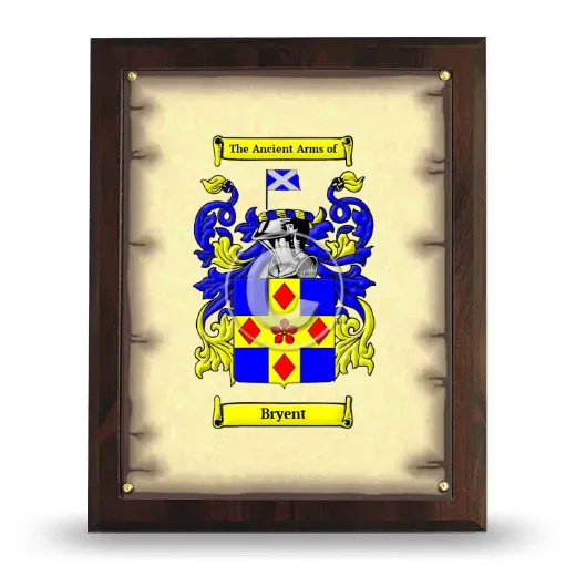 Bryent Coat of Arms Plaque