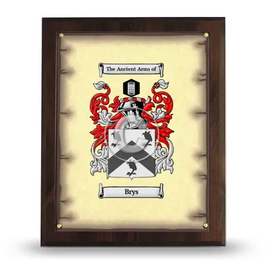 Brys Coat of Arms Plaque