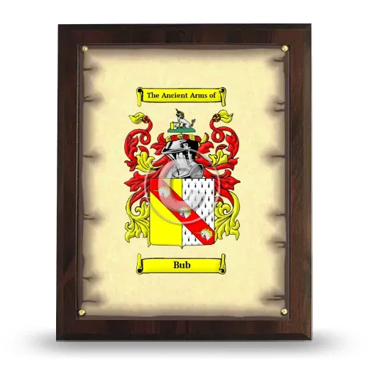 Bub Coat of Arms Plaque