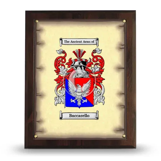 Buccarello Coat of Arms Plaque
